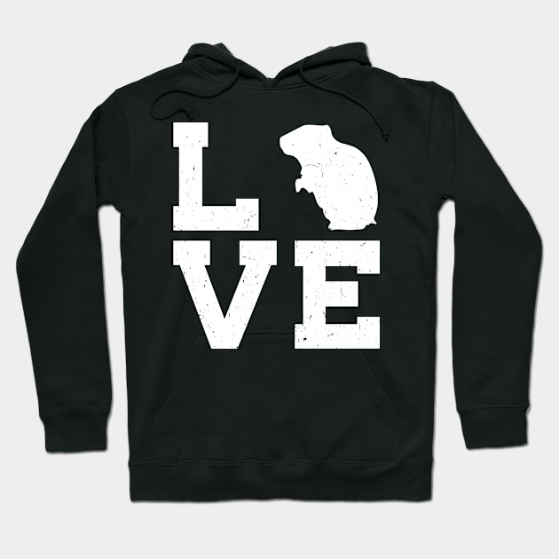 Love Hamster Hoodie by White Martian